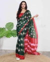 MG 350 Plain Linen Digital Printed Sarees Wholesale Price In Surat